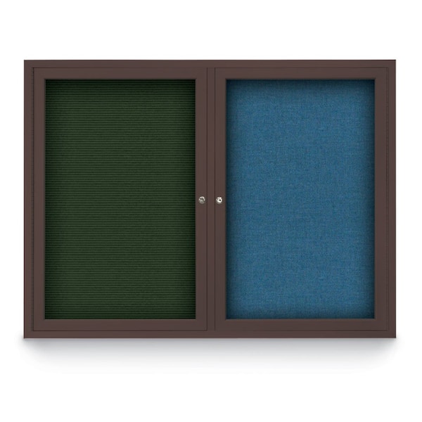 United Visual Products Corkboard, Rubber Backing /Black, 72"x 48" UV408-BLACK-RUBBER - main